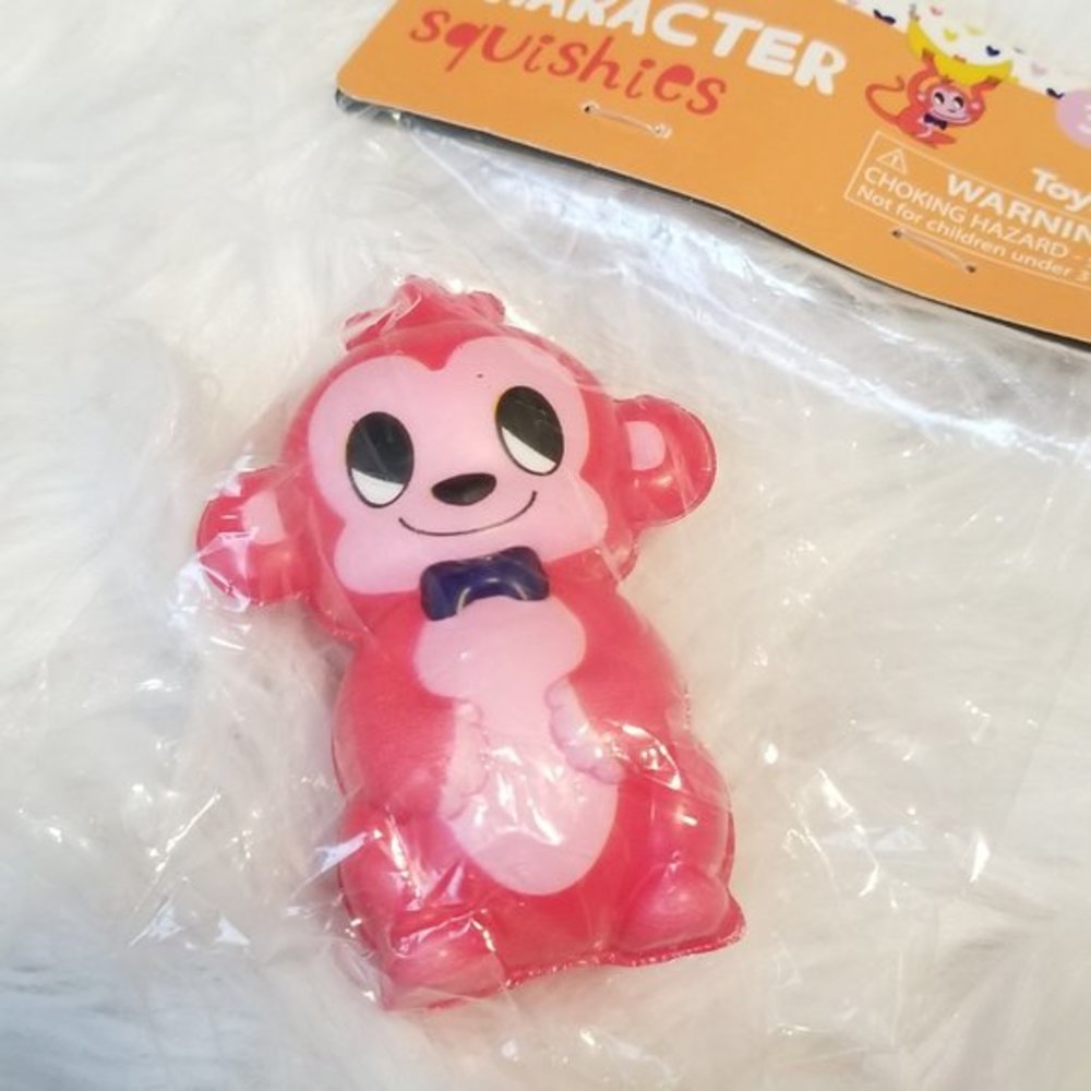 Character Squishies Toy Stress Reliever Lot of 7 Monkey Otter Shark Kitty Age 3+ - Picture 2 of 9